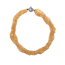 Natural Citrine Twisted Gemstone Bracelet | Rondelle 3mm Faceted Cut Gemstone Beads | Multi Strand November Birthstone