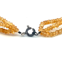 Natural Citrine Twisted Gemstone Bracelet | Rondelle 3mm Faceted Cut Gemstone Beads | Multi Strand November Birthstone