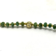 Natural Emerald | 925 Sterling Silver | Faceted Rondelle Beaded Necklace | 4mm | Forest Green | VVS1 Clarity | 18 Inch