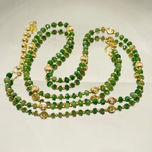 Natural Emerald | 925 Sterling Silver | Faceted Rondelle Beaded Necklace | 4mm | Forest Green | VVS1 Clarity | 18 Inch