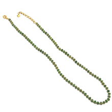 Natural Emerald | 925 Sterling Silver | Faceted Rondelle Beaded Necklace | 5mm | Rich Green | VVS1 Clarity | 18 Inch