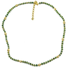 Natural Emerald | 925 Sterling Silver | Faceted Rondelle Beaded Necklace | 4mm | Forest Green | VVS1 Clarity | 18 Inch