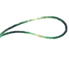 Natural Emerald Rondelle Facet Cut Beads Precious Necklace