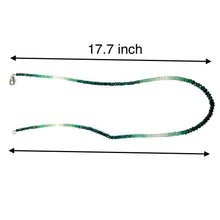 Natural Emerald Rondelle Facet Cut Beads Precious Necklace