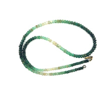 Natural Emerald Rondelle Facet Cut Beads Precious Necklace