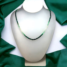 Natural Emerald Rondelle Facet Cut Beads Precious Necklace