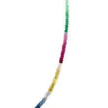 Natural Emerald Ruby Blue & Yellow Sapphire Multi Precious Necklace Jewelry