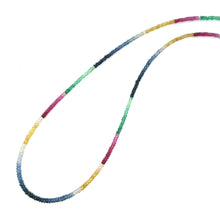 Natural Emerald Ruby Blue & Yellow Sapphire Multi Precious Necklace Jewelry