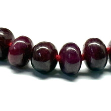 Natural Fine Ruby Necklace | Smooth 11–12mm Rondelle Beads 74 Pcs 853.45 Carats | Scarlet Red VVS Clarity | 27 Inch