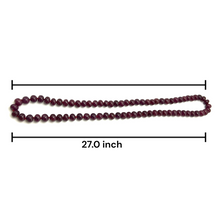 Natural Fine Ruby Necklace | Smooth 11–12mm Rondelle Beads 74 Pcs 853.45 Carats | Scarlet Red VVS Clarity | 27 Inch