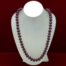 Natural Fine Ruby Necklace | Smooth 11–12mm Rondelle Beads 74 Pcs 853.45 Carats | Scarlet Red VVS Clarity | 27 Inch