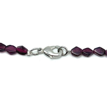 Natural Garnet 16’’ Rhombus Necklace Handmade Smooth Gemstone Jewelry Symbol of Commitment & Strength - Necklace