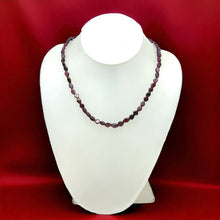 Natural Garnet 16’’ Rhombus Necklace Handmade Smooth Gemstone Jewelry Symbol of Commitment & Strength - Necklace