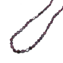 Natural Garnet 16’’ Rhombus Necklace Handmade Smooth Gemstone Jewelry Symbol of Commitment & Strength - Necklace