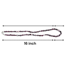 Natural Garnet 16’’ Rhombus Necklace Handmade Smooth Gemstone Jewelry Symbol of Commitment & Strength - Necklace