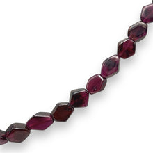 Natural Garnet 16’’ Rhombus Necklace Handmade Smooth Gemstone Jewelry Symbol of Commitment & Strength - Necklace