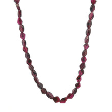 Natural Garnet 16’’ Rhombus Necklace Handmade Smooth Gemstone Jewelry Symbol of Commitment & Strength - Necklace