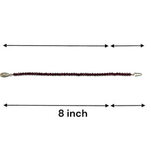 Natural Garnet 3mm Bead Bracelet | 8 Inch Minimalist Handmade Jewelry Gift for Everyday Wear - Bracelet