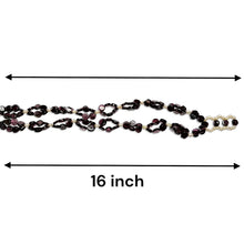 Natural Garnet Button with Rice Pearl Birthstone Necklace