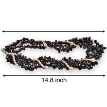 Natural Garnet Drop with Pearl June Gemstone Necklace