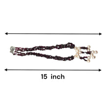 Natural Garnet Fancy & Pearl Gemstone Necklace Handmade