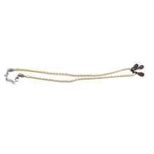 Natural Garnet Gemstone 10mm Drop Shape Pendant With White Twisted Cord Necklace Known For Passion Vitality