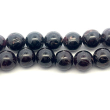 Natural Garnet Plain Ball Semiprecious Necklace
