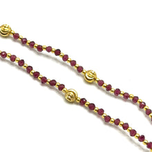 Natural Red Garnet | 925 Sterling Silver | Faceted Rondelle Beaded Necklace | 3mm | VVS1 Clarity | 18 Inch Strand