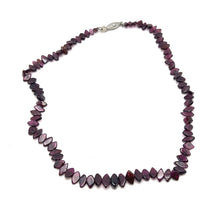 Natural Garnet Handmade Smooth Plain Fish Shape Gemstone Beaded 15.9’’ Necklace Jewelry - Necklace