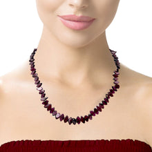 Natural Garnet Handmade Smooth Plain Fish Shape Gemstone Beaded 15.9’’ Necklace Jewelry - Necklace
