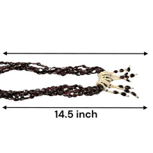 Natural Garnet Mani & Pearl Gemstone Handmade Necklace