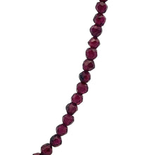 Natural Garnet Necklace | Hexagon 3.5mm Hand Cut Gemstone Beads | 18.9 Inch January Birthstone Jewelry - Necklace