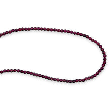 Natural Garnet Necklace | Hexagon 3.5mm Hand Cut Gemstone Beads | 18.9 Inch January Birthstone Jewelry - Necklace