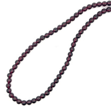 Natural Garnet Plain 5mm Ball Gemstone Necklace Jewelry