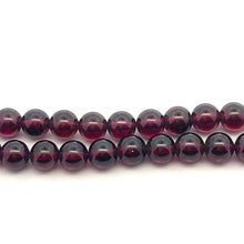 Natural Garnet Plain Ball 5mm Gemstone Necklace Jewelry