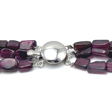 Natural Garnet Plain Tube & Chalcedony Round Handmade Gemstone Beaded 17.2’’ Necklace Jewelry - Necklace