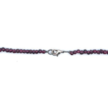 Natural Garnet Rondelle Facet Cut with Smooth Pearl Gemstone Necklace