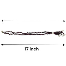 Natural Garnet Rondelle Facet Cut with Smooth Pearl Gemstone Necklace