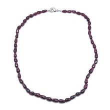 Natural Garnet Smooth Drop Bead 15’’ Necklace Plain Red Gemstone Jewelry - Necklace