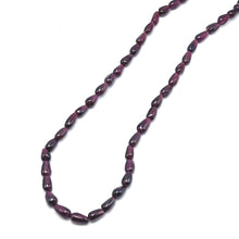 Natural Garnet Smooth Drop Bead 15’’ Necklace Plain Red Gemstone Jewelry - Necklace