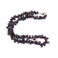 Natural Garnet Smooth Drop Plain Gemstone Beaded 14.8’’ Necklace Handmade Deep Red Jewelry - Necklace