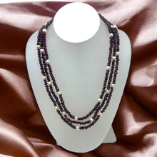 Natural Garnet Tyre Pearl Button Gemstone Necklace
