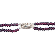 Natural Garnet Tyre with Pearl Gemstone Handmade Necklace