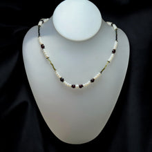 Natural Garnet, Multi Tourmaline & Classic Pearl Necklace