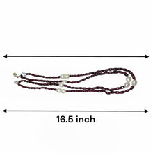 Natural Garnet with Pearl Oval  Plain Gemstone Necklace