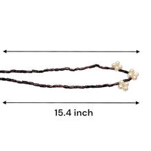 Natural Garnet with Pearl Plain Round Gemstone Necklace