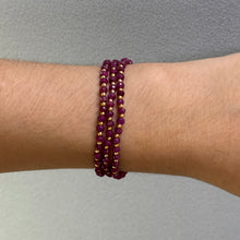 Natural Genuine Ruby | 925 Sterling Silver | Faceted Rondelle Beaded Necklace | 3.5mm | Burgundy Red | VVS1 Clarity