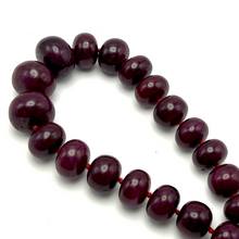 Natural Genuine Ruby Matinee Style Necklace | 16–23mm Smooth Rondelle Beads 45 Pieces 2100.25 Carats | Crimson Red VVS