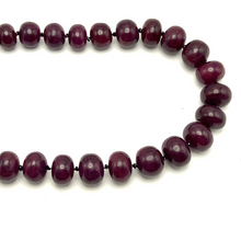 Natural Genuine Ruby Necklace | Rondelle Smooth 12-16mm Beads 58 Pcs 1292.85 Carats | Crimson Red VVS Clarity | 26 Inch
