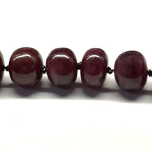 Natural Genuine Ruby Necklace | Rondelle Smooth 12-16mm Beads 58 Pcs 1292.85 Carats | Crimson Red VVS Clarity | 26 Inch